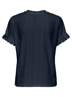 ONLSMILLA S/S FRILL MIX TOP CS JRS