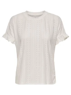 ONLSMILLA S/S FRILL MIX TOP CS JRS