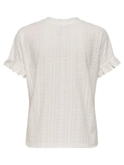 ONLSMILLA S/S FRILL MIX TOP CS JRS