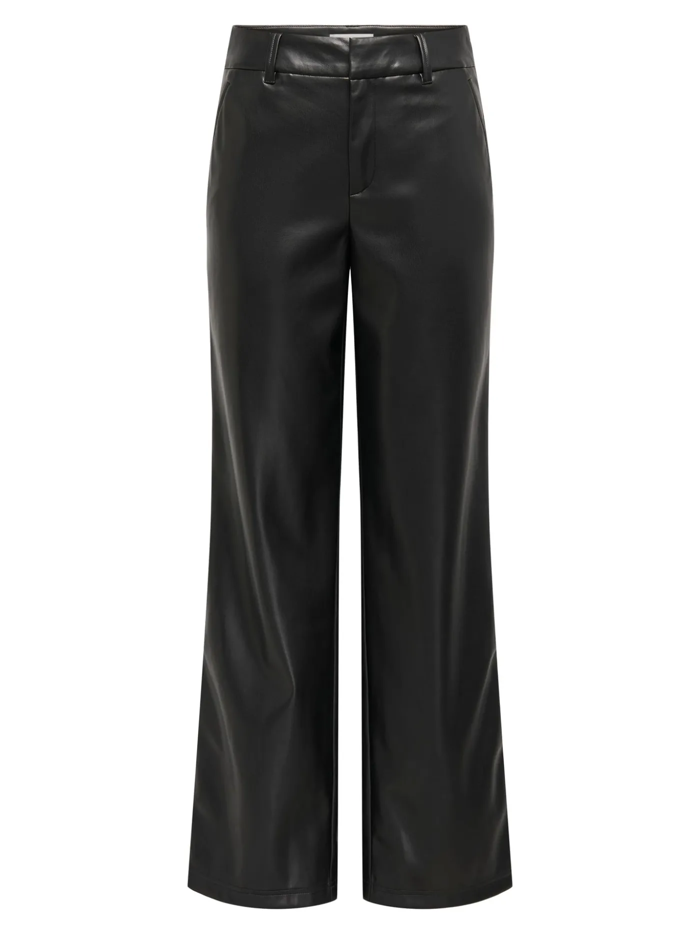 ONLSMOOTH MW WIDE FAUX LEA PANT CC