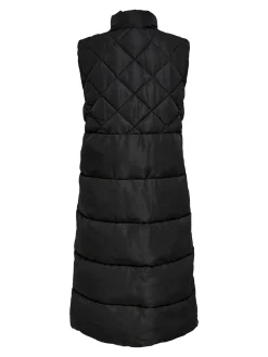 ONLSTACY QUILTED LONG WAISTCOAT OTW - Black