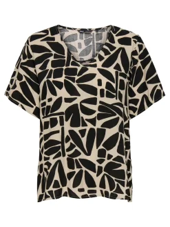 ONLSUSAN S/S V-NECK TOP WVN NOOS