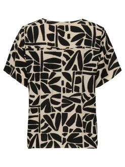 ONLSUSAN S/S V-NECK TOP WVN NOOS