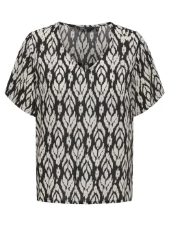 ONLSUSAN S/S V-NECK TOP WVN NOOS