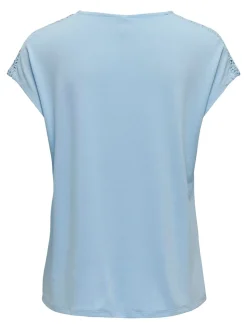 ONLTHEA LIFE S/S LACE MIX TOP JRS