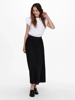 ONLVENEDIG LIFE LONG SKIRT WVN NOOS - Black