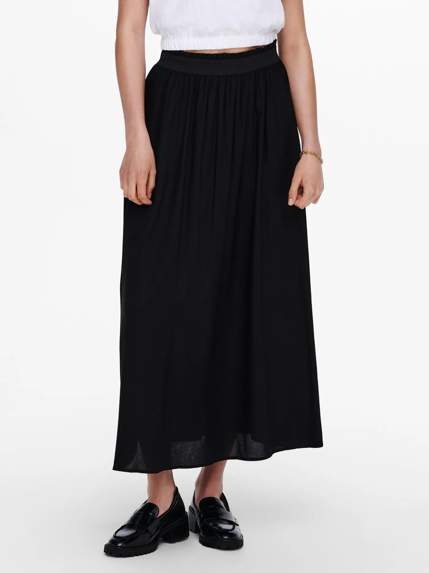 ONLVENEDIG LIFE LONG SKIRT WVN NOOS - Black
