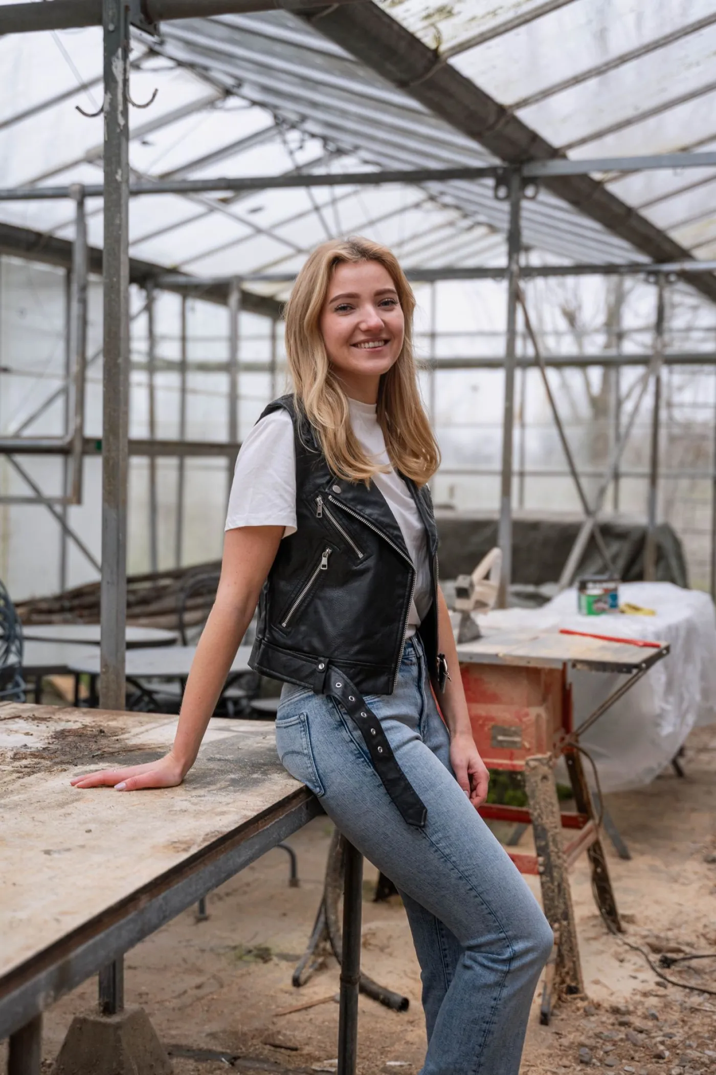 ONLVERA FAUX LEATHER WAISTCOAT OTW - Black