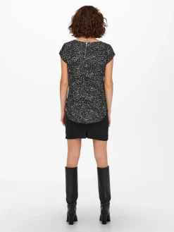 ONLVIC SS AOP TOP NOOS PTMBlack/BLURRY DOT