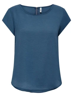 ONLVIC S/S SOLID TOP NOOS PTM - Vintage Indigo