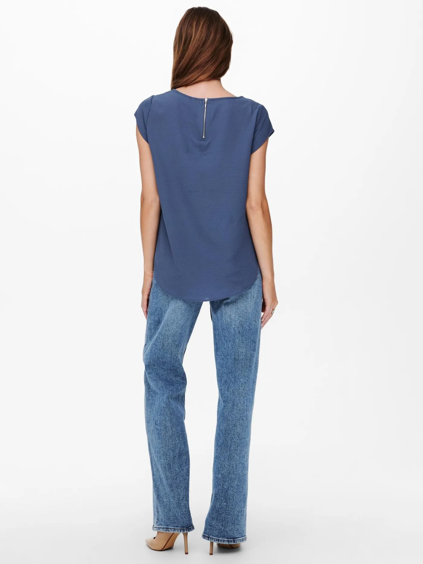 ONLVIC S/S SOLID TOP NOOS PTM - Vintage Indigo
