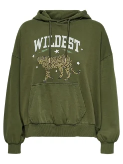 ONLWILDEST LIFE LS HOOD BOX CS SWT - Kalamata/WILD