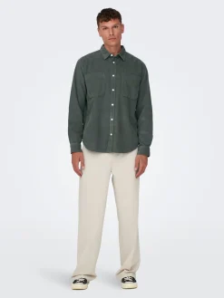 ONSALP RLX 2PKT WASHD CORD LS SHIRT