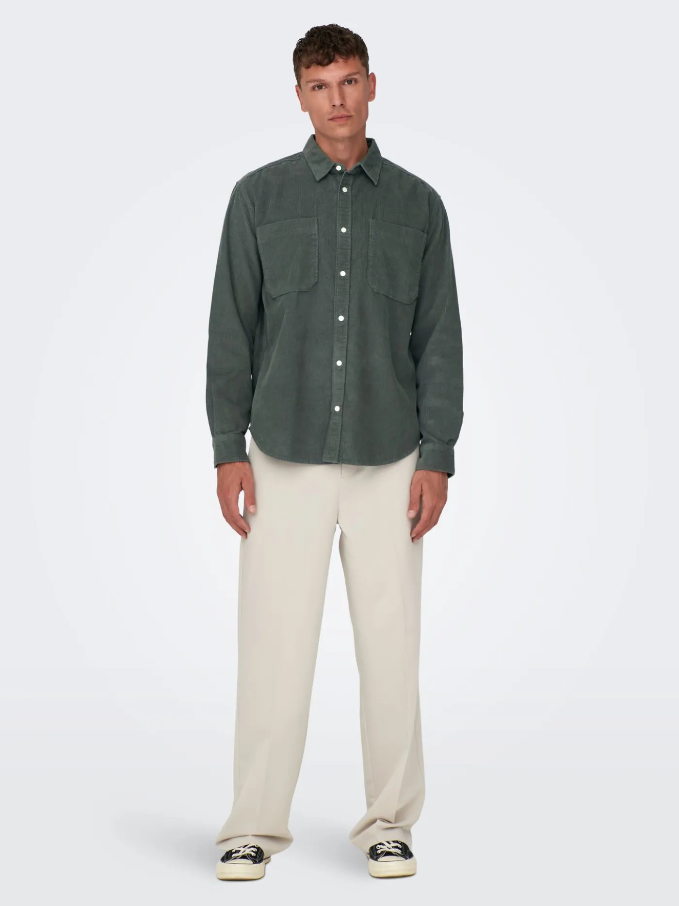 ONSALP RLX 2PKT WASHD CORD LS SHIRT