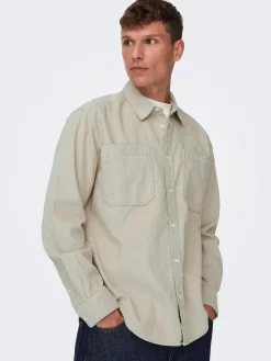 ONSALP RLX 2PKT WASHD CORD LS SHIRT