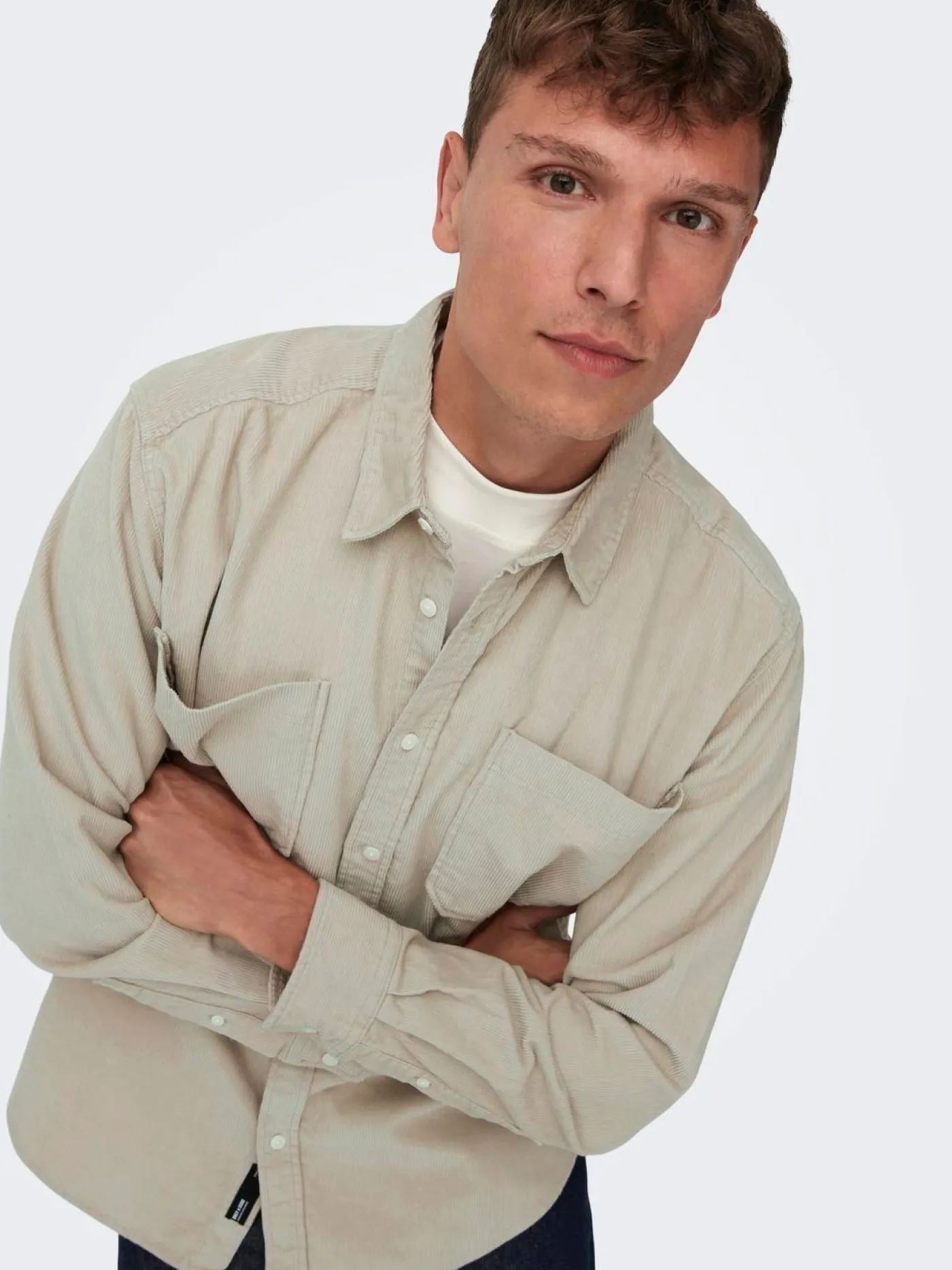 ONSALP RLX 2PKT WASHD CORD LS SHIRT