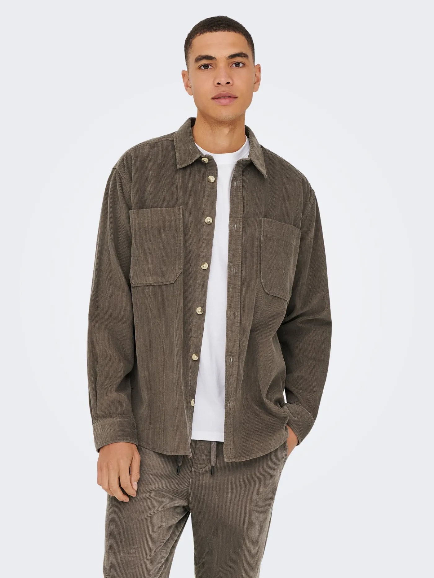 ONSALP RLX 2PKT WASHD CORD LS SHIRT