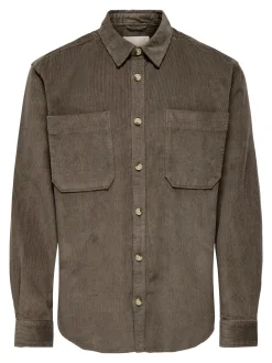 ONSALP RLX 2PKT WASHD CORD LS SHIRT