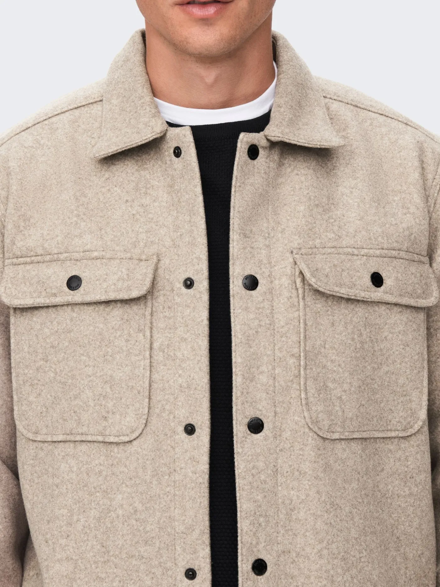 ONSASH OVR WOOLEN LOOK PKT LS SHIRT