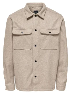 ONSASH OVR WOOLEN LOOK PKT LS SHIRT