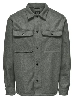 ONSASH OVR WOOLEN LOOK PKT LS SHIRT