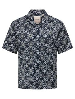 ONSCAIDEN REG FIT AOP LINEN BLEND N