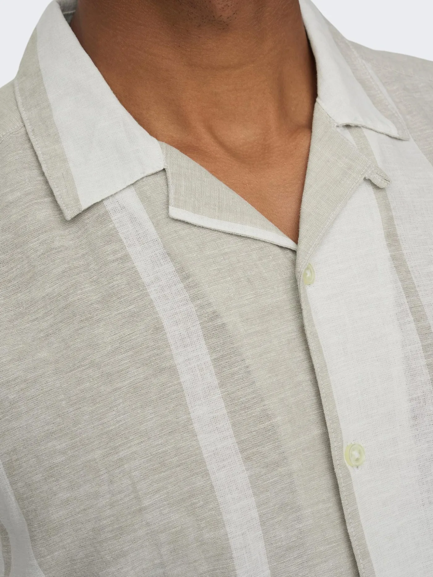 ONSCAIDEN SS STRIPE LINEN RESORT SH