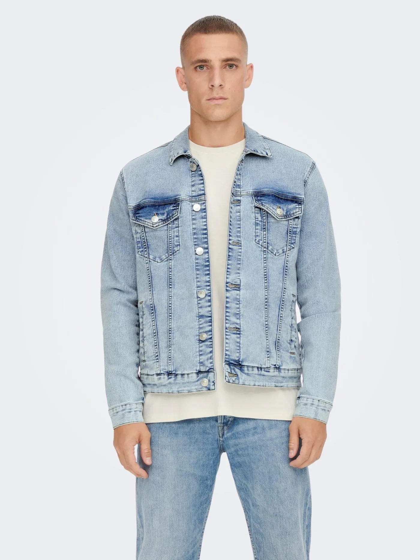 ONSCOIN L. BLUE 4334 JACKET NOOS - Light Blue Den