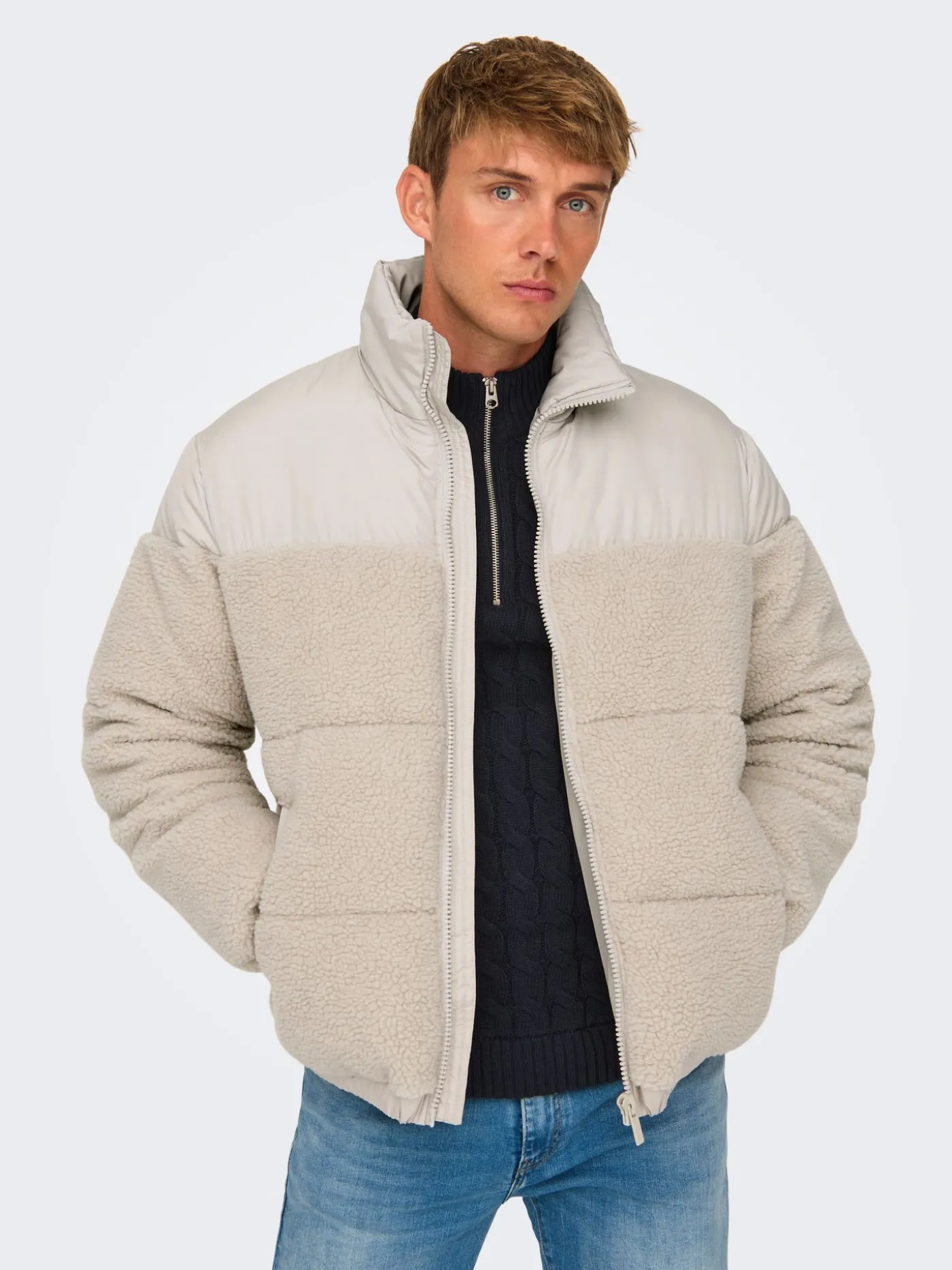 ONSELI SHERPA MIX PUFFER JACKET OTW