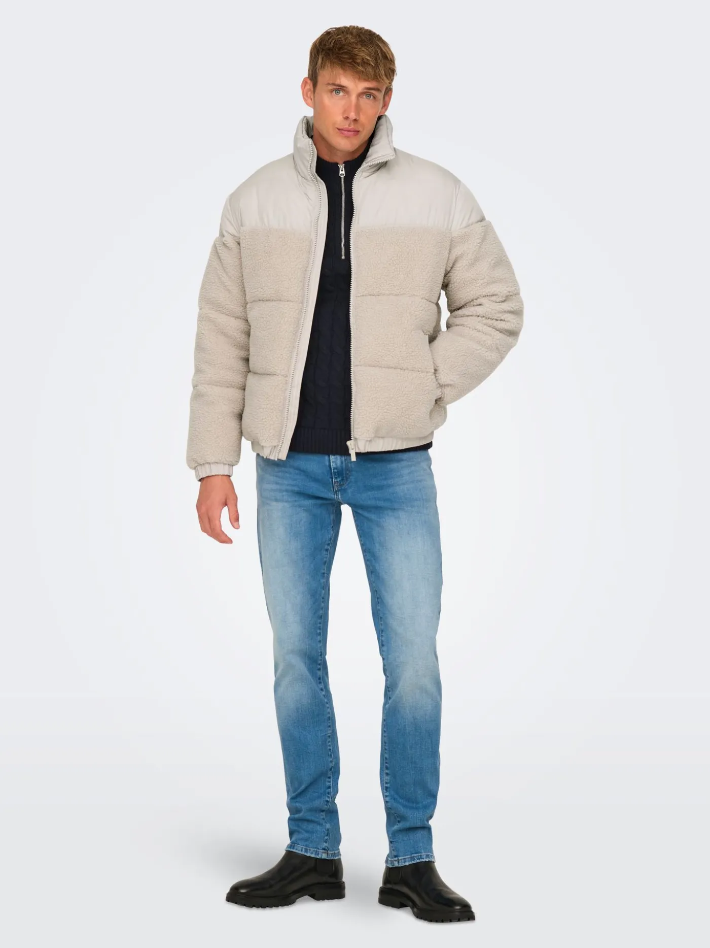 ONSELI SHERPA MIX PUFFER JACKET OTW