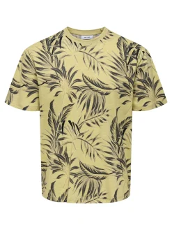 ONSKASH REG LEAF AOP SS TEE