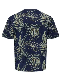 ONSKASH REG LEAF AOP SS TEE