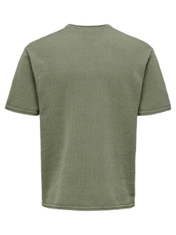 ONSKEN RLX SS CROCHET CREW KNIT