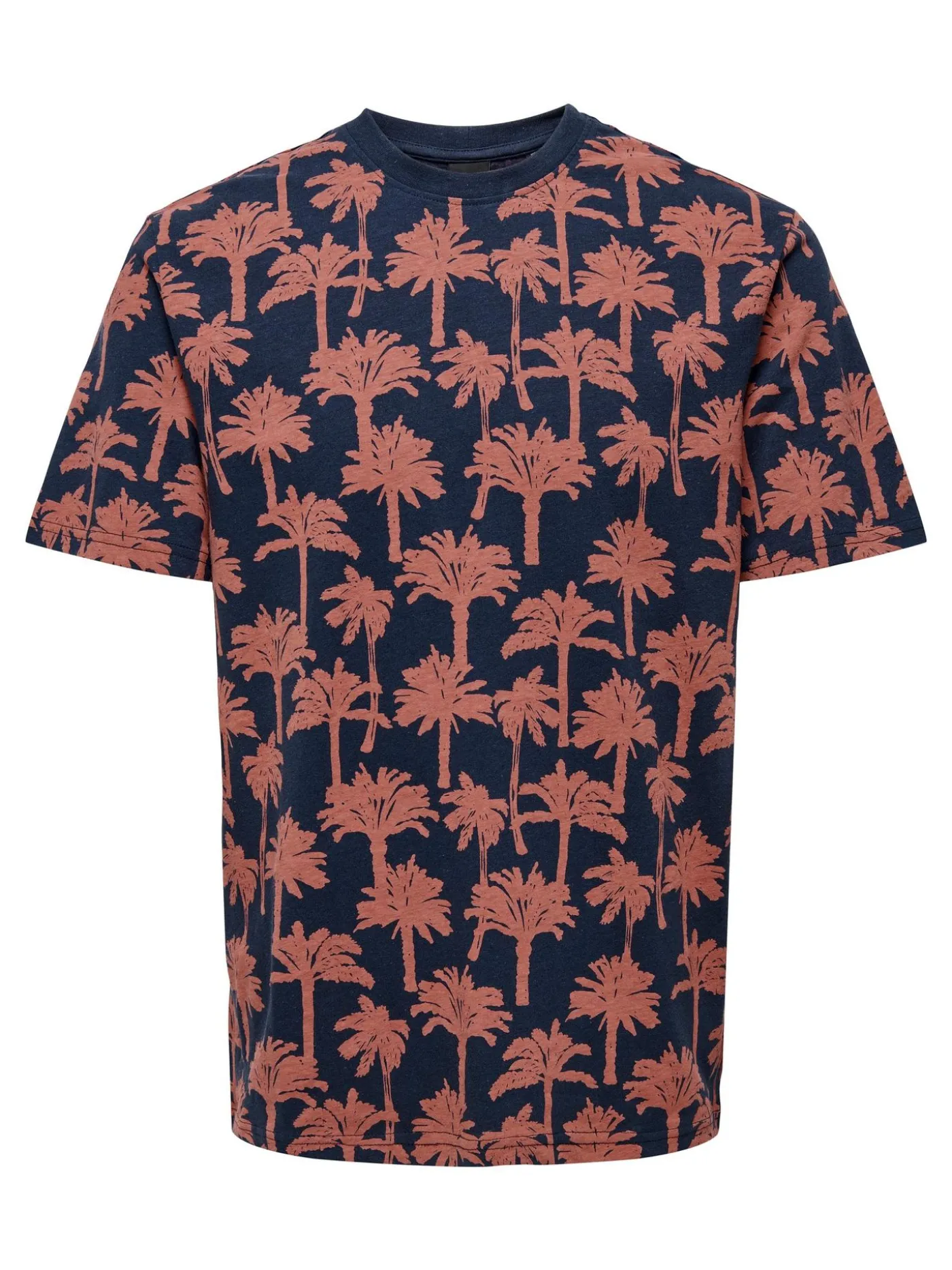 ONSKYLEN REG LINEN PALM AOP SS TEE