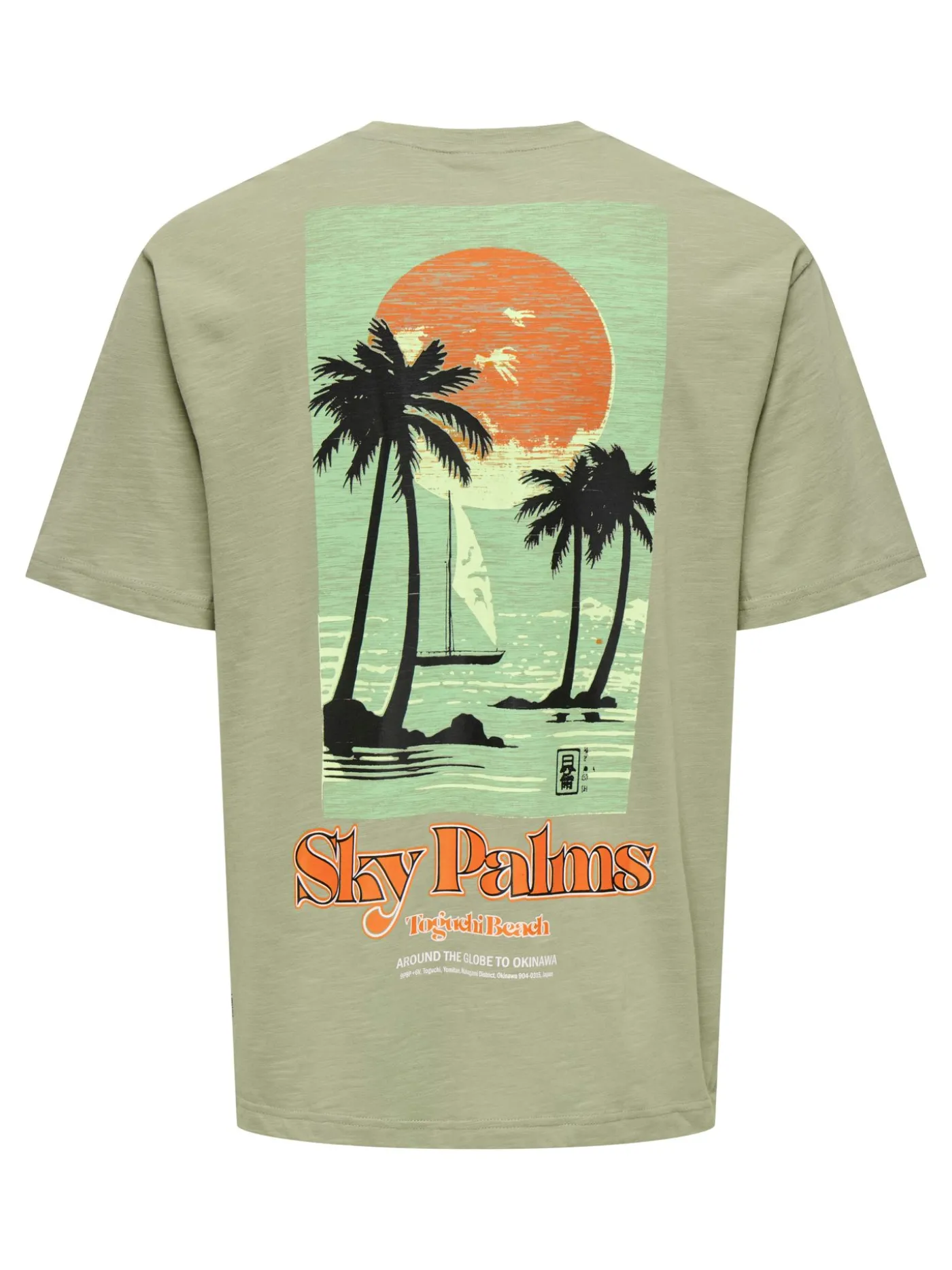 ONSLUIS PALM RLX SS TEE CS