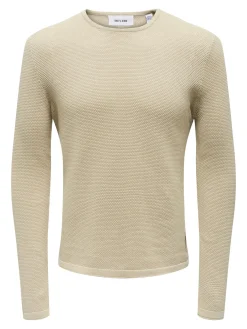 ONSPANTER REG 12 STRUC CREW KNIT NO