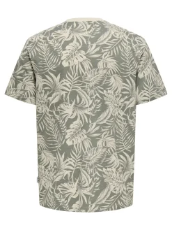 ONSPERRY LIFE REG LEAF AOP SS TEE N
