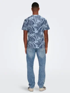 ONSPERRY LIFE REG LEAF AOP SS TEE N