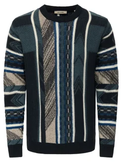 ONSRISE REG LS PATTERN CREW KNIT