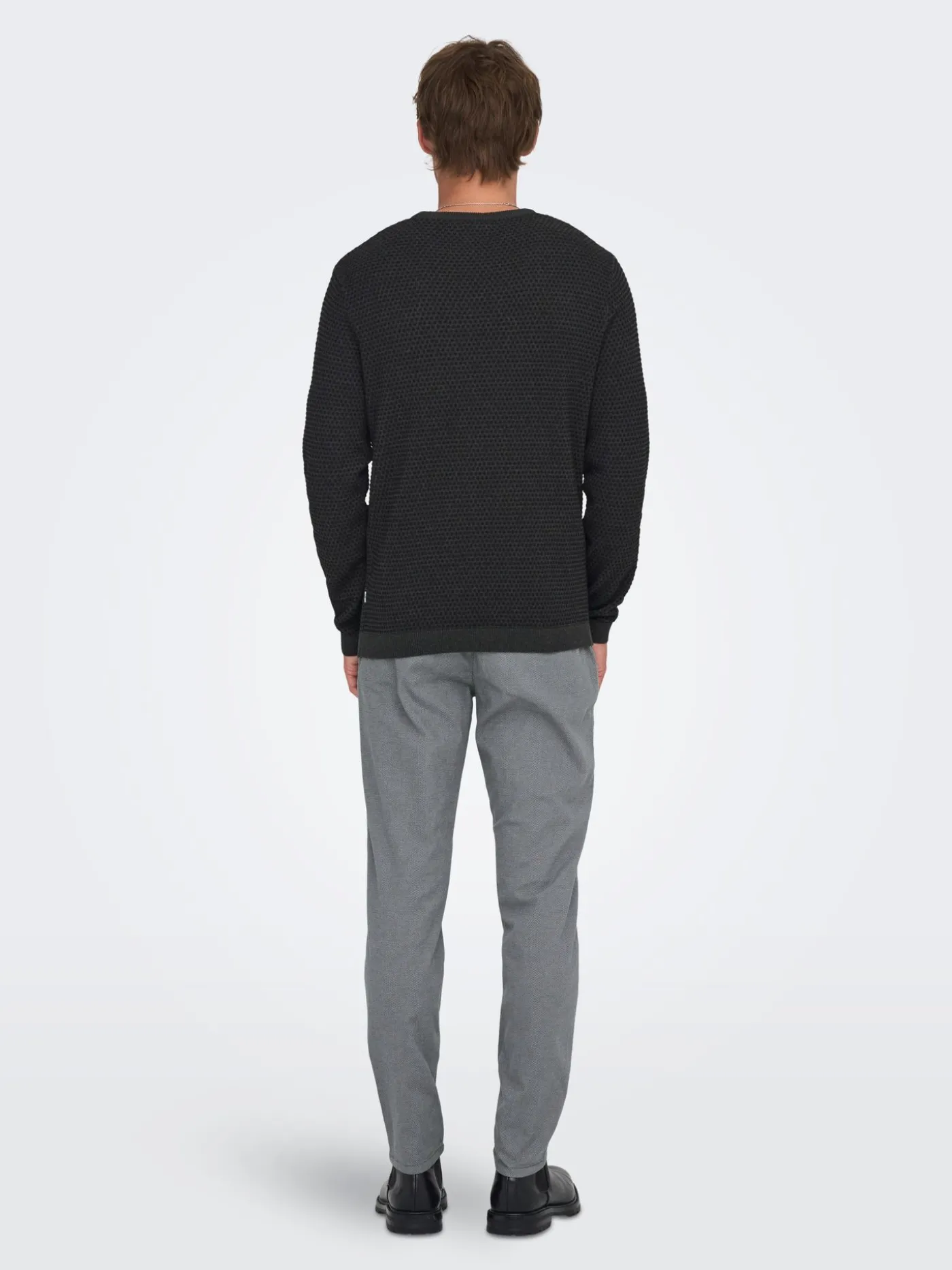 ONSTAPA REG 12 STRUC LS CREW KNIT N