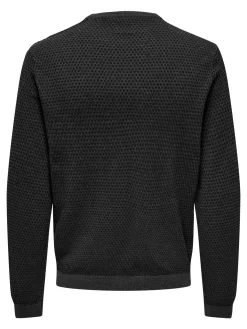ONSTAPA REG 12 STRUC LS CREW KNIT N