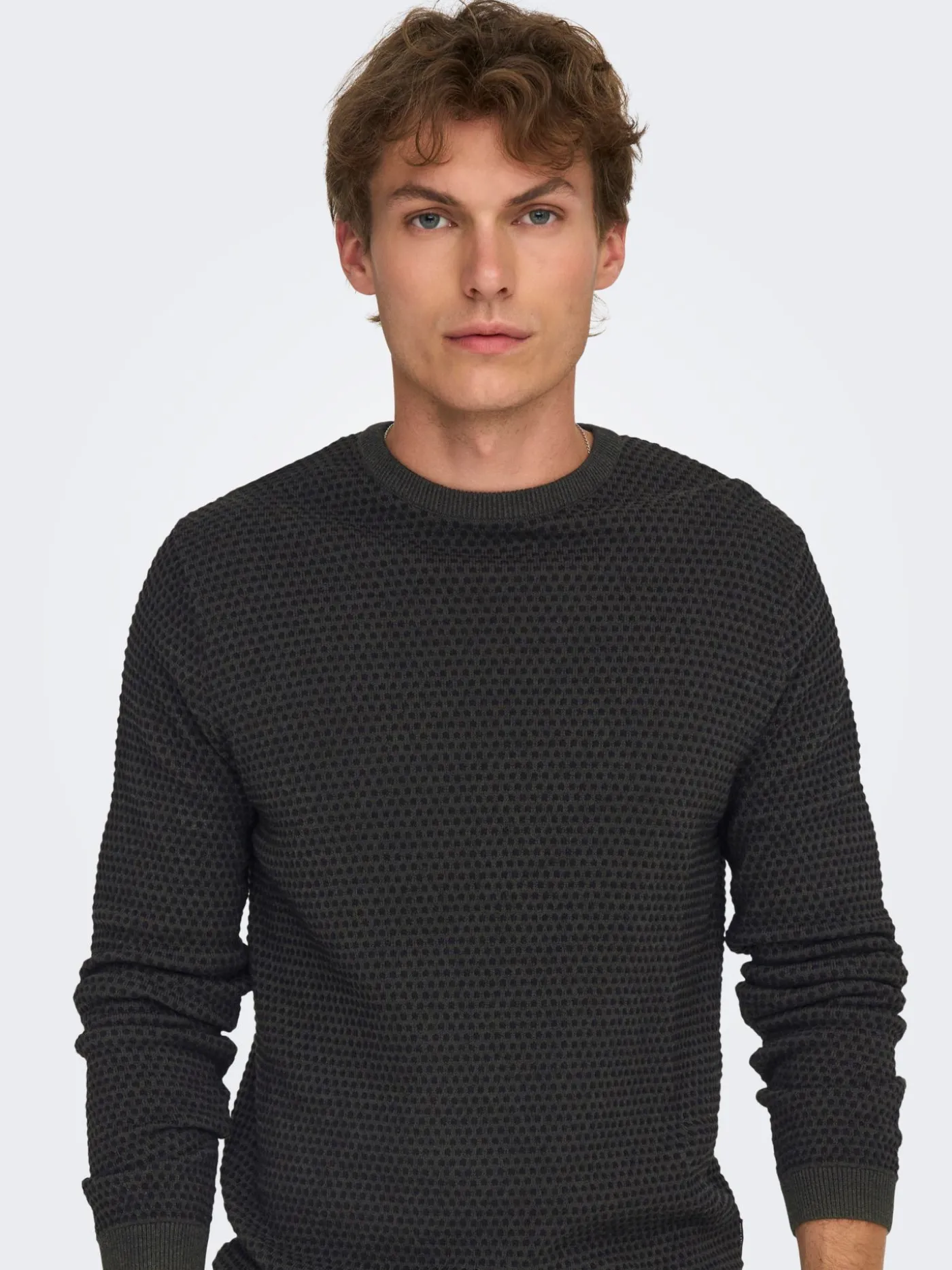 ONSTAPA REG 12 STRUC LS CREW KNIT N