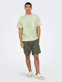 ONSZEKE LIFE REG WASHED SS AOP TEE