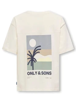 OSJARTSY LIFE SS OVS B. PRINTED TEE