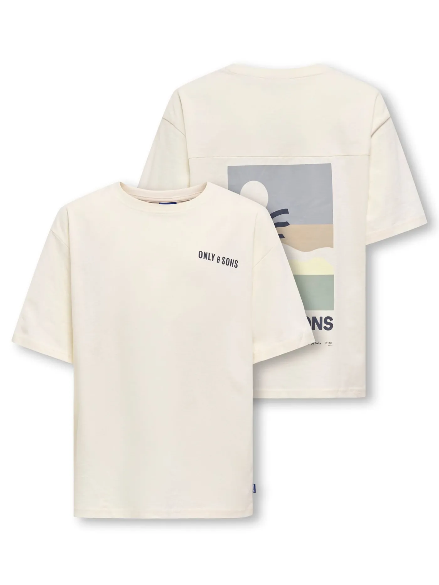 OSJARTSY LIFE SS OVS B. PRINTED TEE