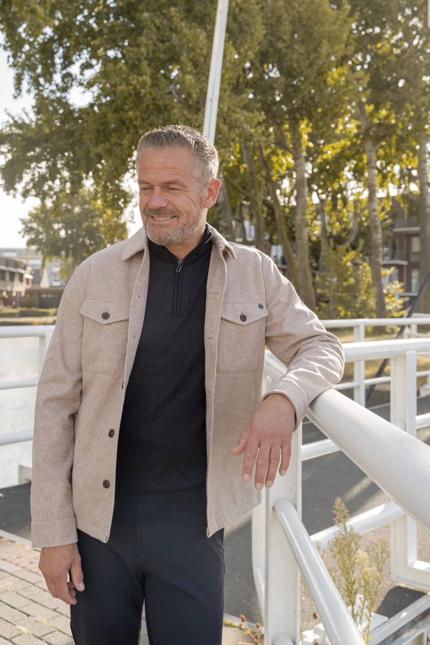 Overshirt Full Button Stretch