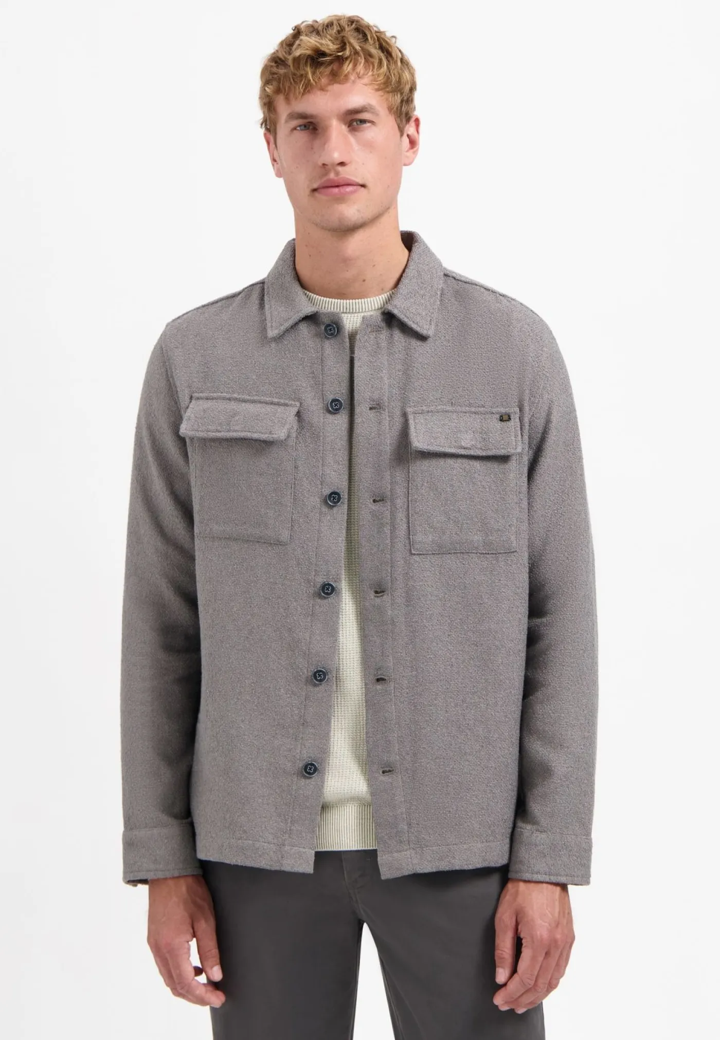 Overshirt Full Button Stretch