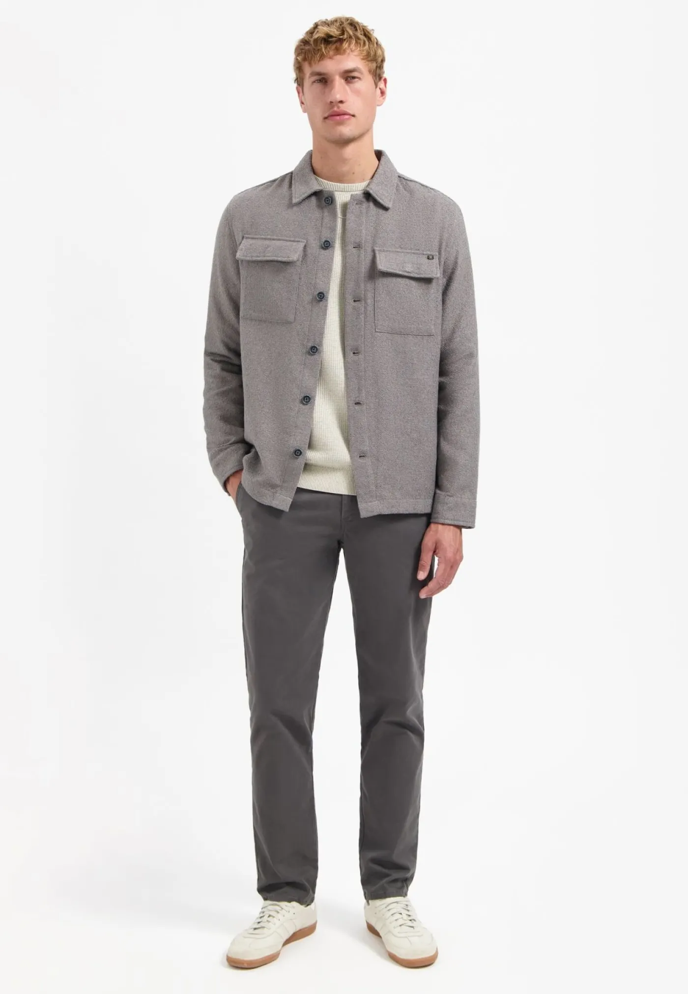 Overshirt Full Button Stretch