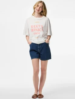 PCCLAUDE SS PRINTED T-SHIRT JRS BC