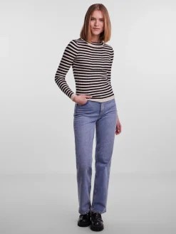 PCCRISTA LS O-NECK KNIT NOOS BC